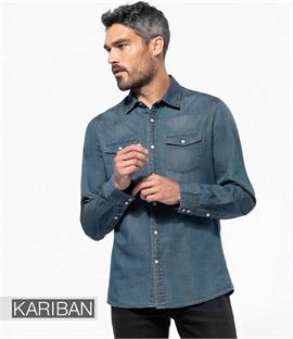 Kariban Long Sleeve Denim Shirt